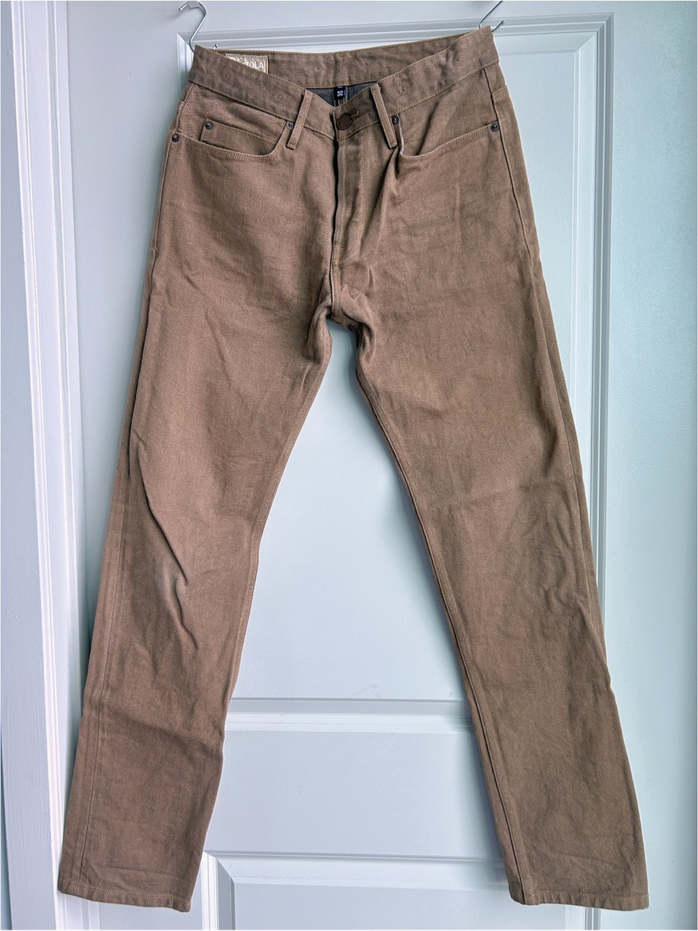 Freenote Cloth Brown Selvedge Japanese Denim Portola Size32 fit 33 Made in USA